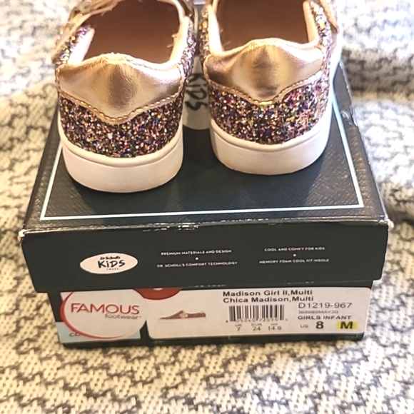 Madison Girl II Rainbow Glitter Slip On Sneakers Size   8 - Picture 5 of 8